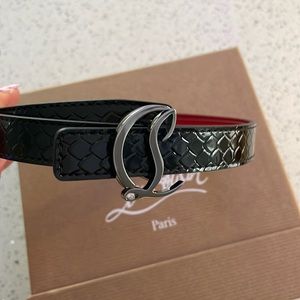 Christian louboutin CL logo belt